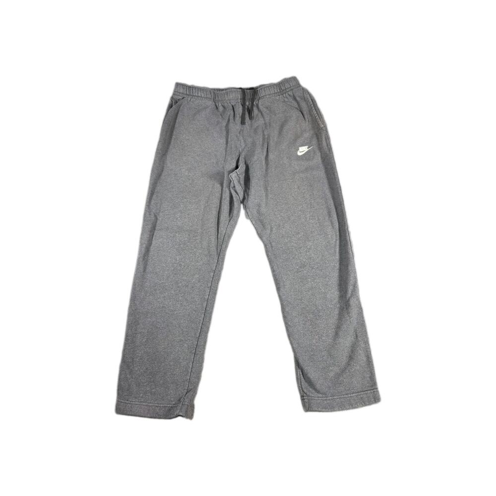Nike Sweatpants Mens Sz XL Gray Fleece Elastic Waist Pants Swoosh Logo C16